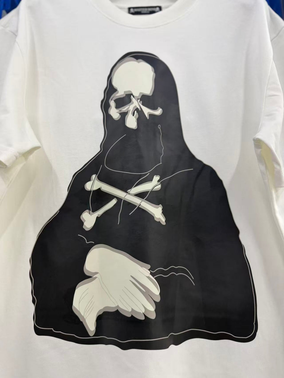 Vintage style washed summer wear T shirt Skull 260G pure cotton high-quality streetwear