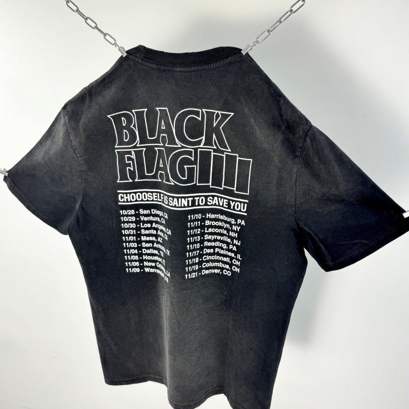 Unisex Vintage T Shirts Black Flag Short-Sleeve T-Shirt â€?featuring airbrushed graphics, hand-distressed detailing, and a vintage-style washed finish. Crafted from custom heavyweight, brushed fabric with a premium feel, and printed using high-qualit