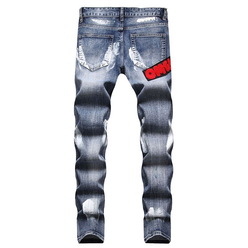 Mens Fashion Jeans MAA Embroidery 896# Pure cotton high quality