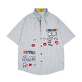 Unisex vintage T-shirt Polo shirt with a stand-up collar
