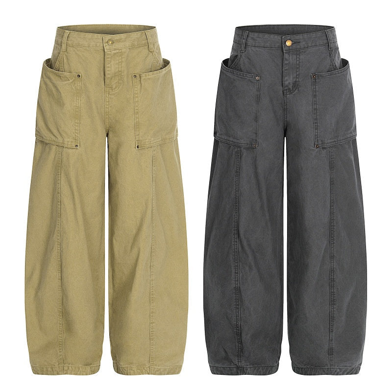 American-style streetwear harem pants Oversized Side Pocket Structured Apparel