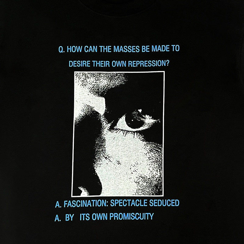 ERD T Shirts Split Figure Snapshot Print Contrast Text Casual Top