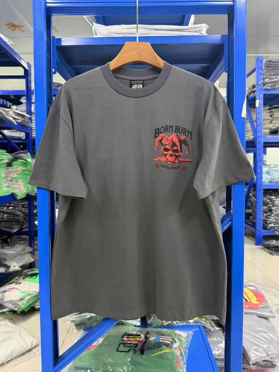 Vintage style washed summer wear T shirt Skull 260G pure cotton high-quality streetwear