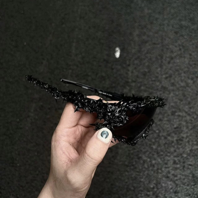 Trendy punk glasses dark series