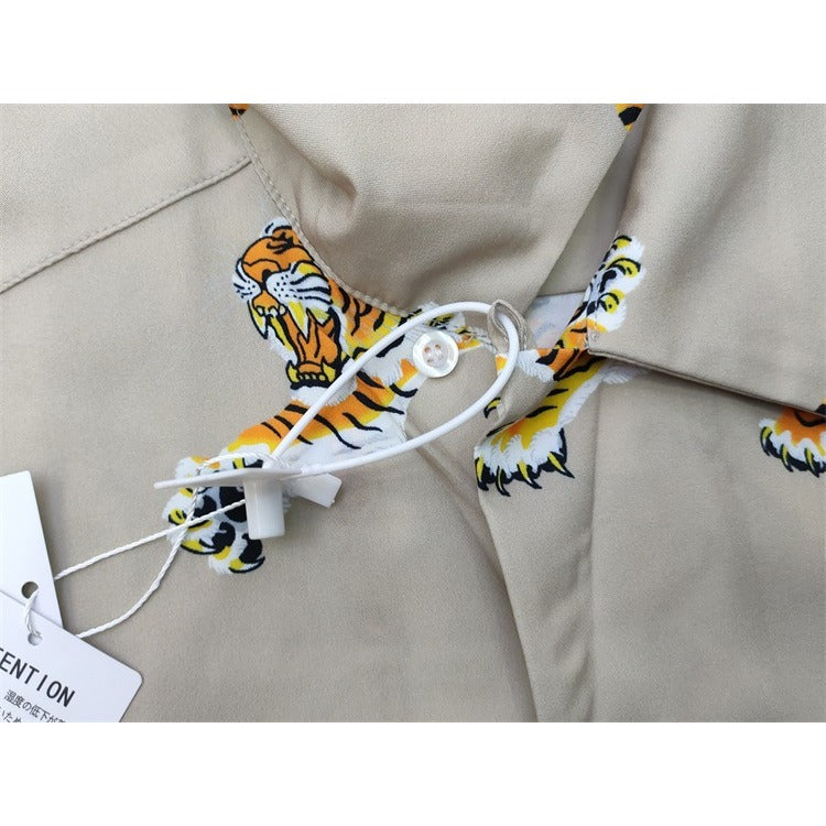 GUILTYPARTIES TIGER Shirts 22ss Limited TIM LEHI Downhill Tiger Hawaiian Short Sleeve Shirt Men's and Women's
