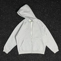 Unisex Vintage Hoodie SAINT MICHAEL CHO Heather Grey American-style Clean Fit Zip-up Hoodie â€?Heavyweight, oversized silhouette offering a relaxed vibe, perfect for layering.