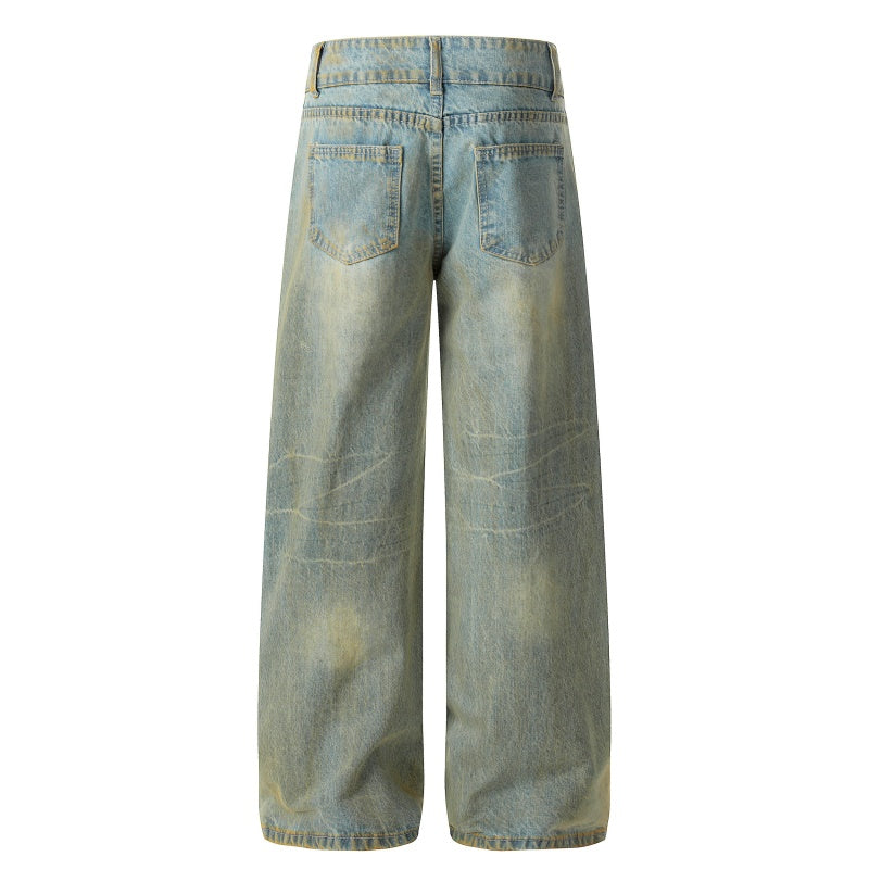 American-style streetwear harem pants Double Button Low Rise Wide Silhouette