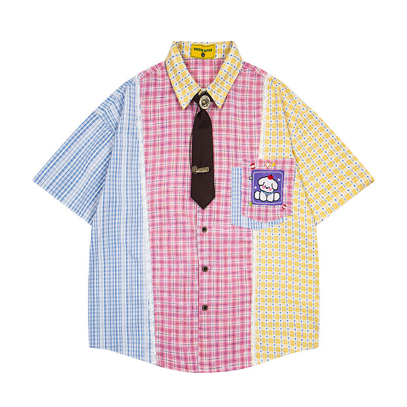 Unisex vintage T-shirt Polo shirt with a stand-up collar