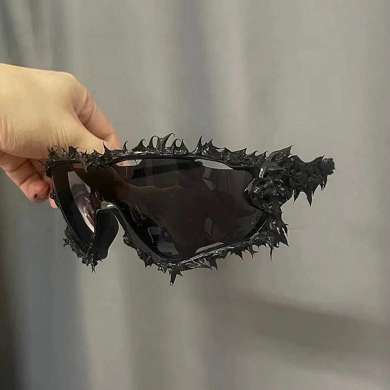 Trendy punk glasses dark series