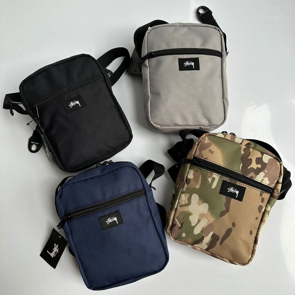 Mens Stussy Bag STUY Men's Plaid Vertical Shoulder Crossbody Bag