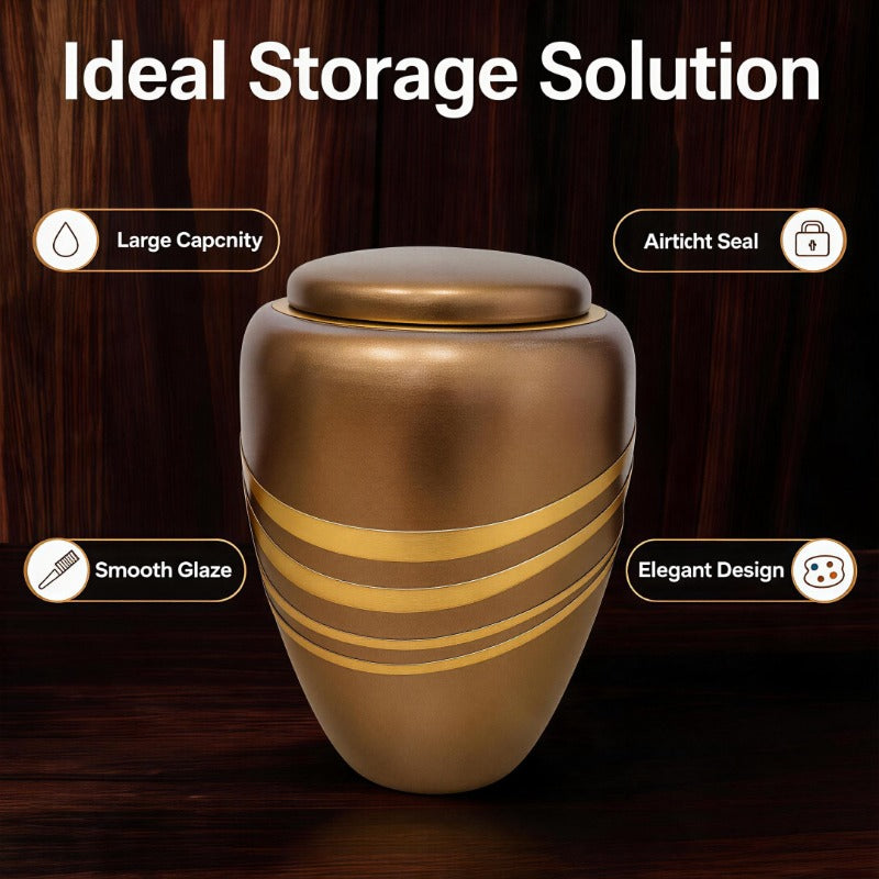 Pet Urn Creative Resin Craft Urn, Golden Thread Hairy Child Memorial Sealed Jar Pet Relatives Memorial Jar