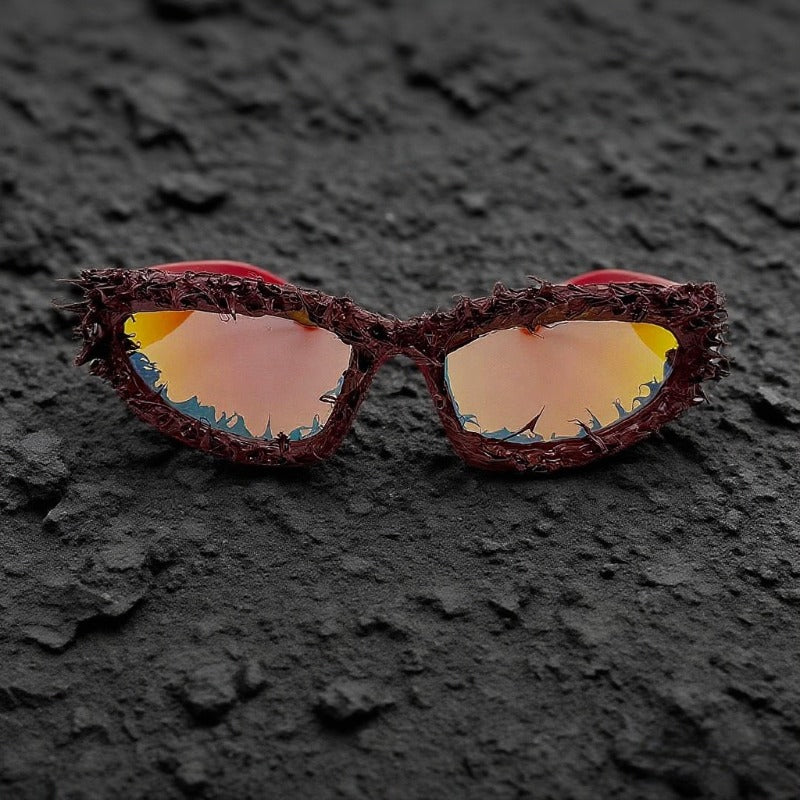 Trendy punk glasses dark and weird