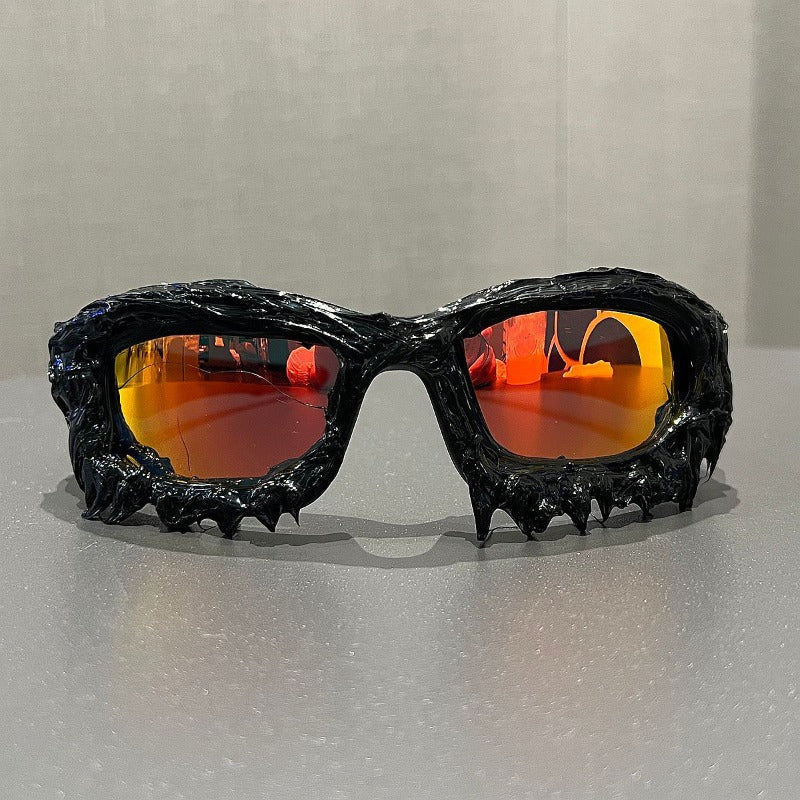 Trendy punk glasses dark series