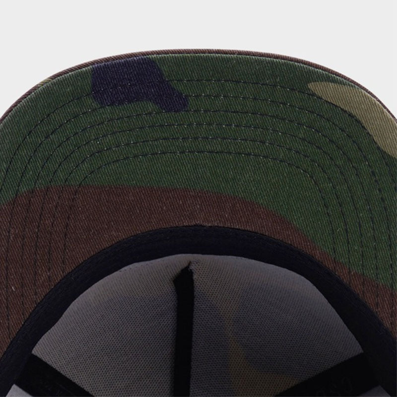 Trendy flat brimmed snapback hatscamouflage