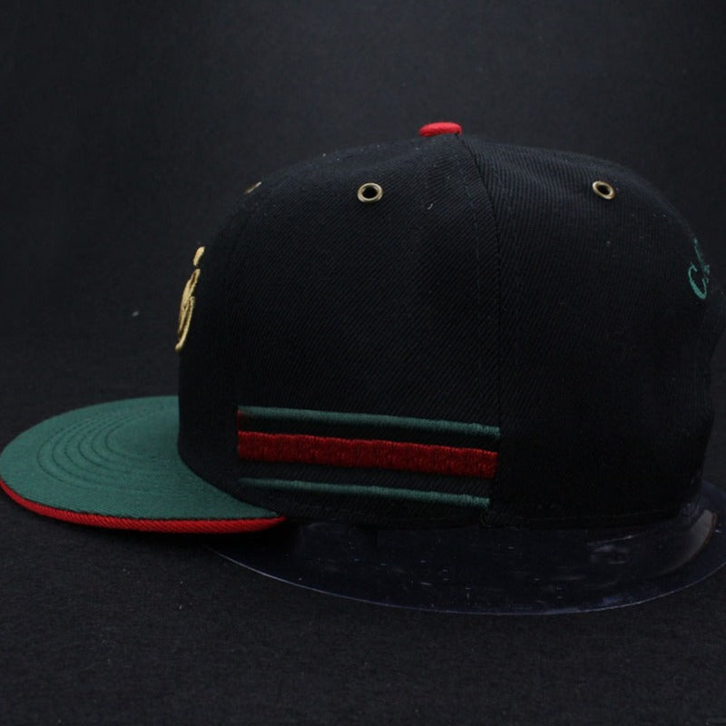 Trendy flat brimmed snapback hatsbiggie large letter embroider breathable