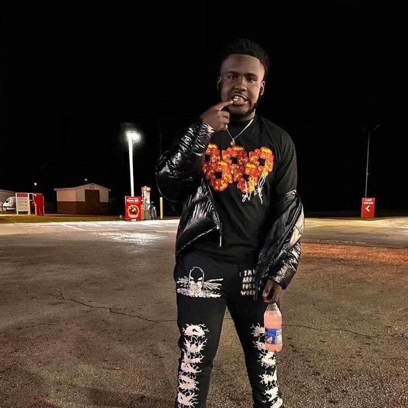 Mens T-shirt Denim Tears x Offset Flame Cotton Flower Print