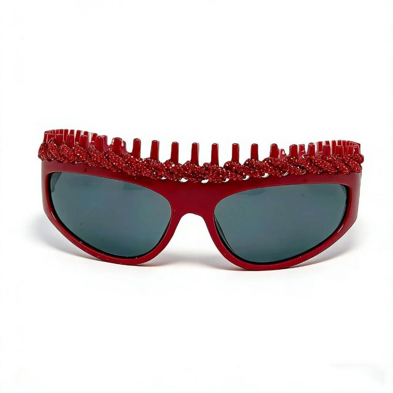 Trendy punk glasses y2k headband cat eye