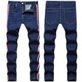 Mens Fashion Jeans Red stripes 7163# Pure cotton high quality