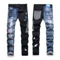 Mens Fashion Jeans Blue and black color scheme 3538# Pure cotton high quality