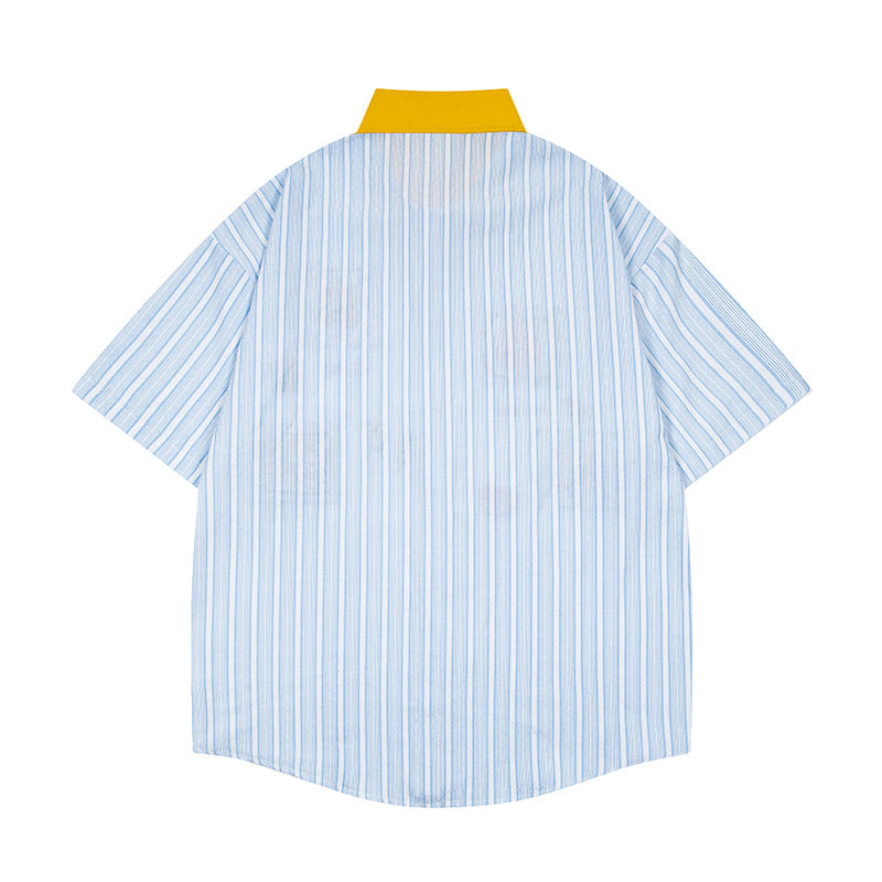 Unisex vintage T-shirt Polo shirt with a stand-up collar