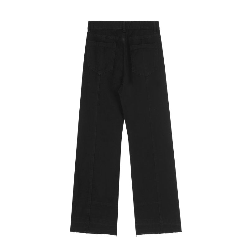 American-style streetwear harem pants Contrast stitched graphic distressed bottoms