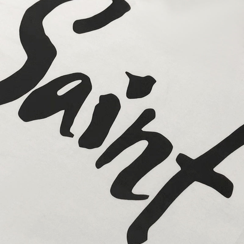 Saint Michael T Shirts Mixed Media Fill Typography Layered Design