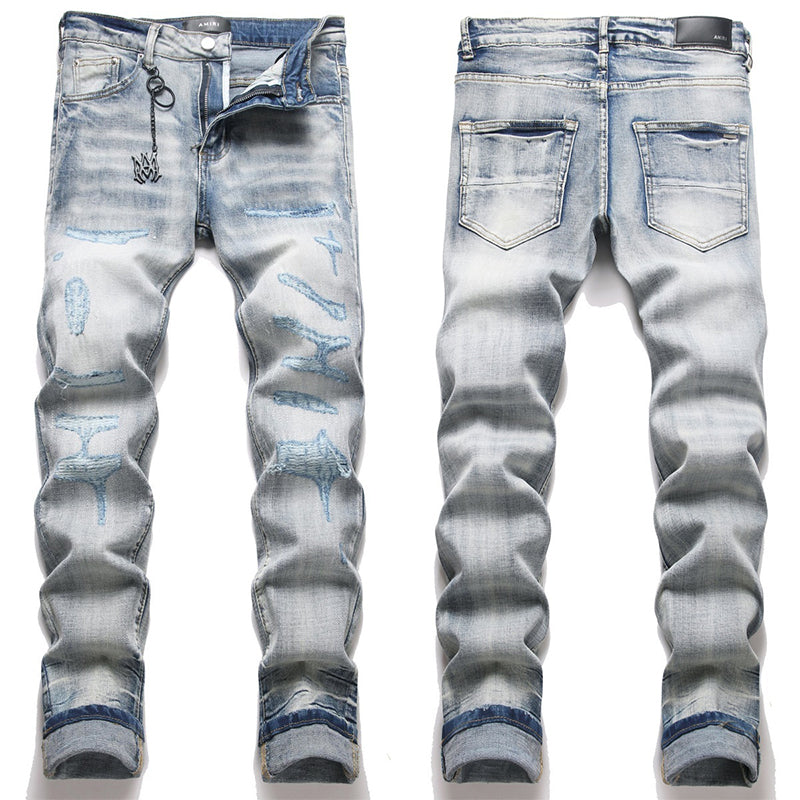 AMIRI Jeans High-quality distressed pure cotton