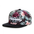 Trendy flat brimmed snapback hatsadjustable flower letterparis