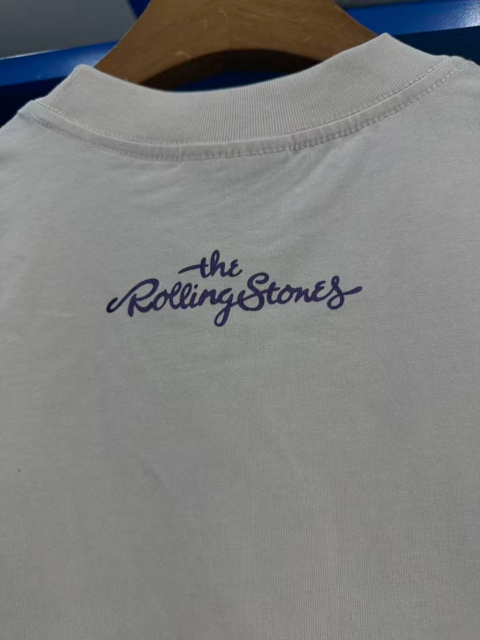 Vintage style washed summer wear T shirt STONES Big red tongue 260G pure cotton high-quality streetwear