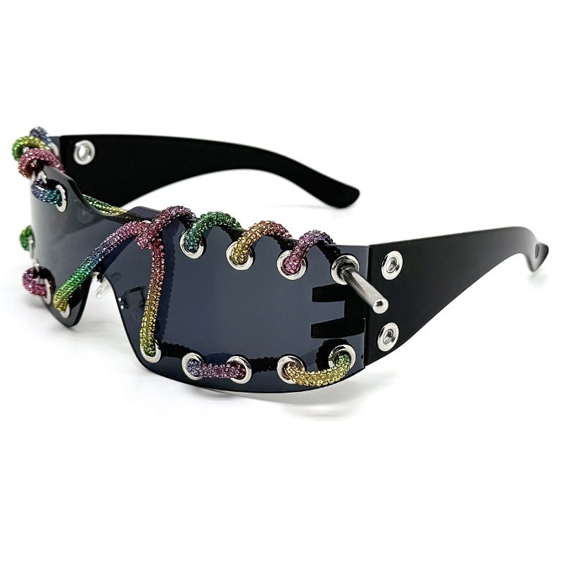 Trendy punk glasses retro