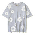 Denim Tears T Shirts Cotton All-Over Flower Wreath Graphic Oversized Tee