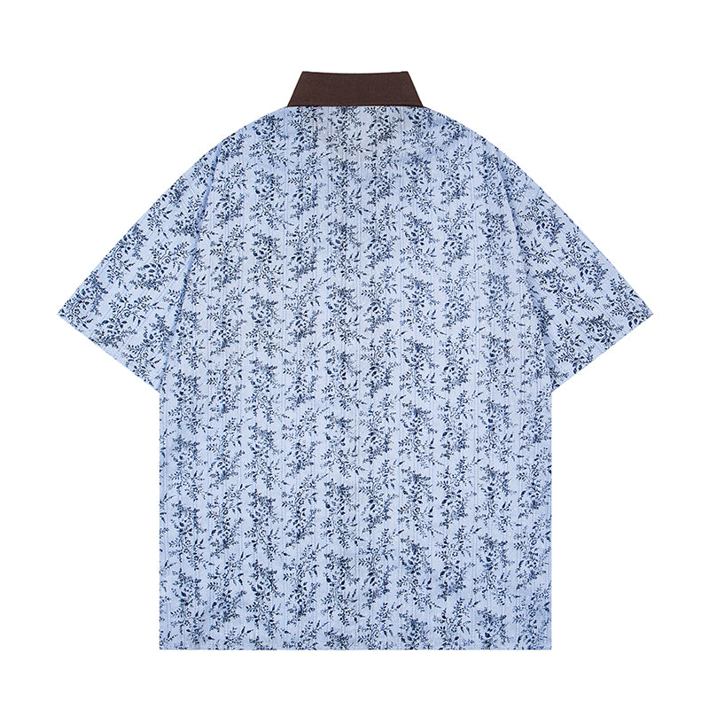 Unisex vintage T-shirt Polo shirt with a stand-up collar