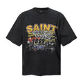 Saint Michael T Shirts Grunge Dripping Paint Star Accent Saint 1899 Layered Typography Ches