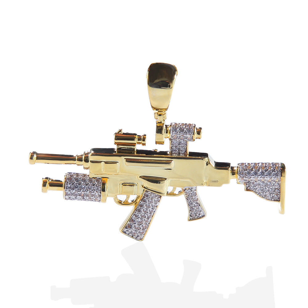 Jewelry Copper Zircon Sniper Rifle Pendant Armament Spectrum