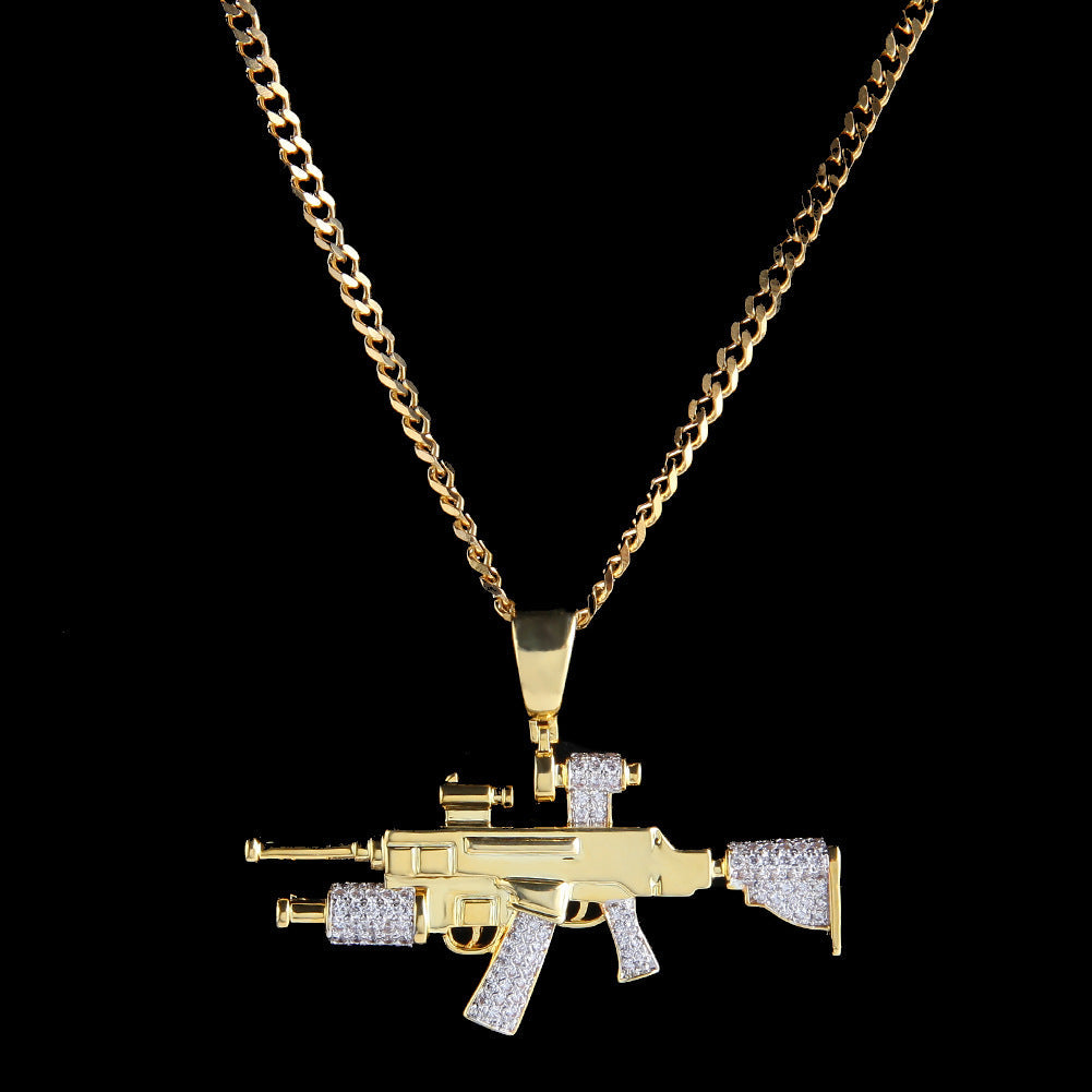 Jewelry Copper Zircon Sniper Rifle Pendant Armament Spectrum