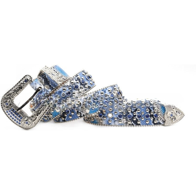 Hip-hop punk rhinestone belt punk style