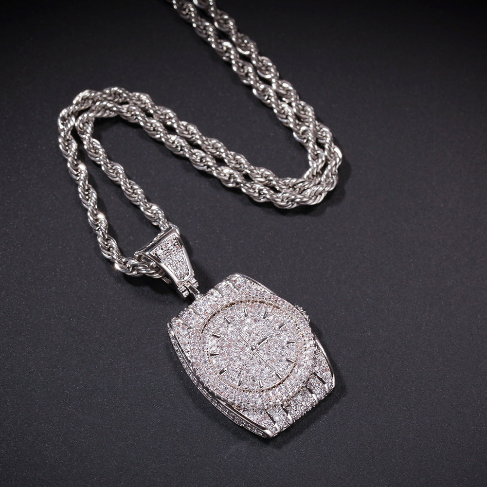 Jewelry Zircon Dial Pendant Vintage Fashion Pendant Necklace Spectrum St. Valentine's