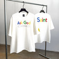 Unisex Vintage T Shirts Saint x CPFM x Choooself three-way collaboration: Be Your Own Saint limited edition. Features authentic-spec, heavy-duty 320g fabric (retaining its weight after washing) and vintage-style single-stitch construction with hem-