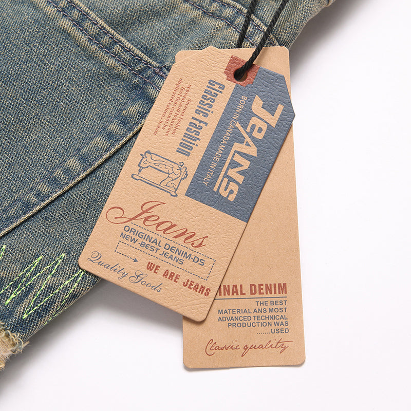 Mens Fashion Jeans Damaging embroidery 5717# Pure cotton high quality