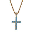 Jewelry Cross Pendant Necklace Copper Set Zircon Crosses Royalty Spectrum