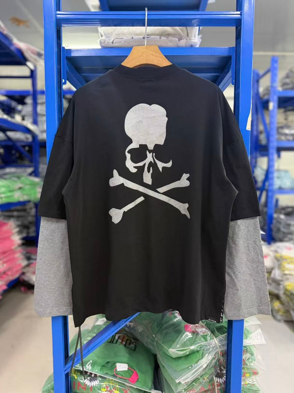 Vintage style washed summer wear T shirt Skull 260G pure cotton high-quality streetwear