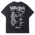 Mens T-shirt Vintage American-style trendy brand vintage rock Nirvana hand-drawn graffiti design