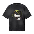 Saint Michael T Shirts Distressed Dark Knight Joker Green Hair Movie Print Streetwear Art