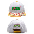 Trendy flat brimmed snapback hatsnotched gray pizza pizza