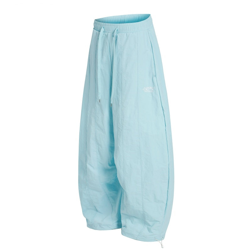 American-style streetwear harem pants Subtle Mini Logo Multi Solid Color Option