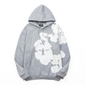 Denim Tears Hoodie Fleece Asymmetric Side Cotton Wreath Graphic Oversized Hooded