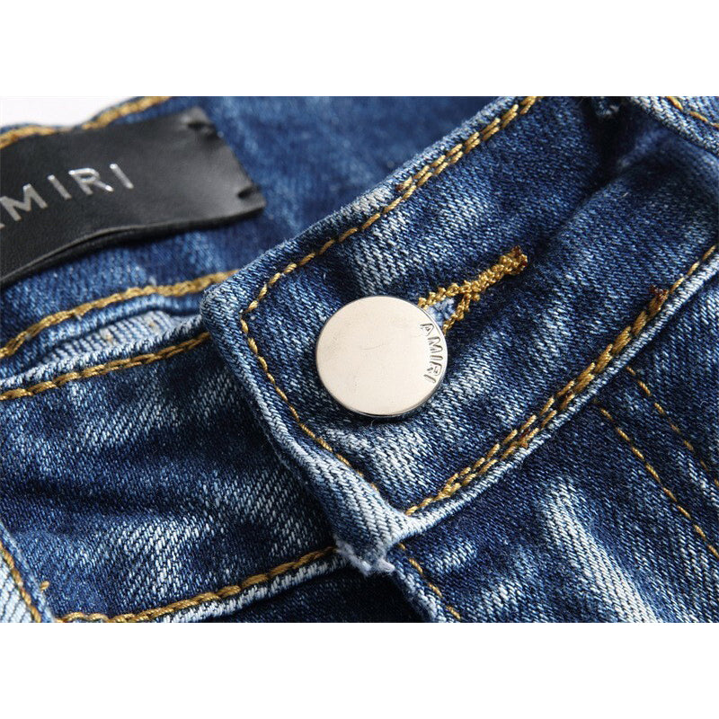 AMIRI Jeans High-quality distressed pure cotton