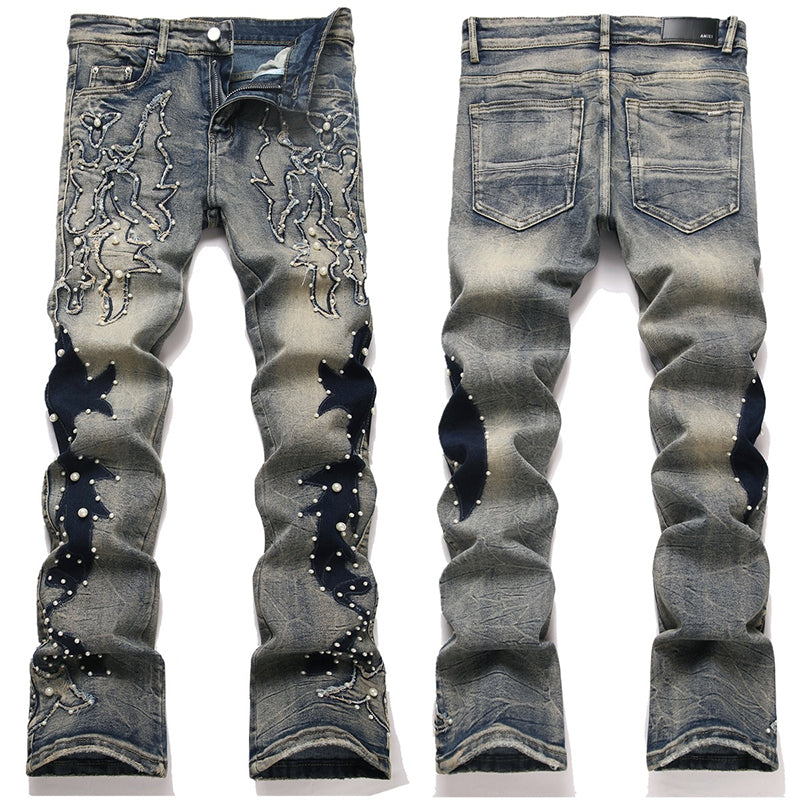 AMIRI Jeans High-quality distressed pure cotton