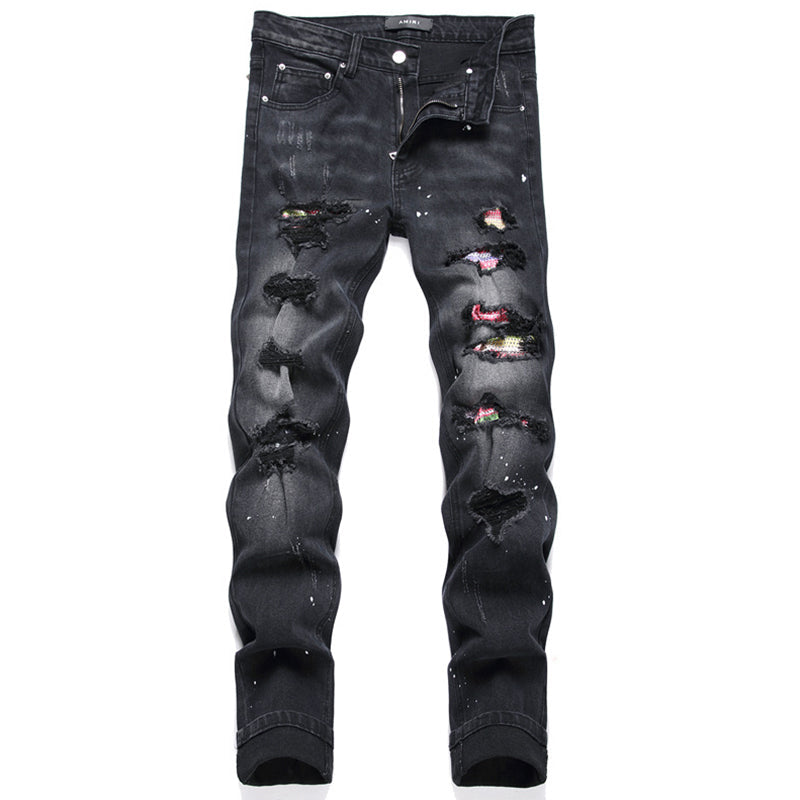 AMIRI Jeans High-quality distressed pure cotton
