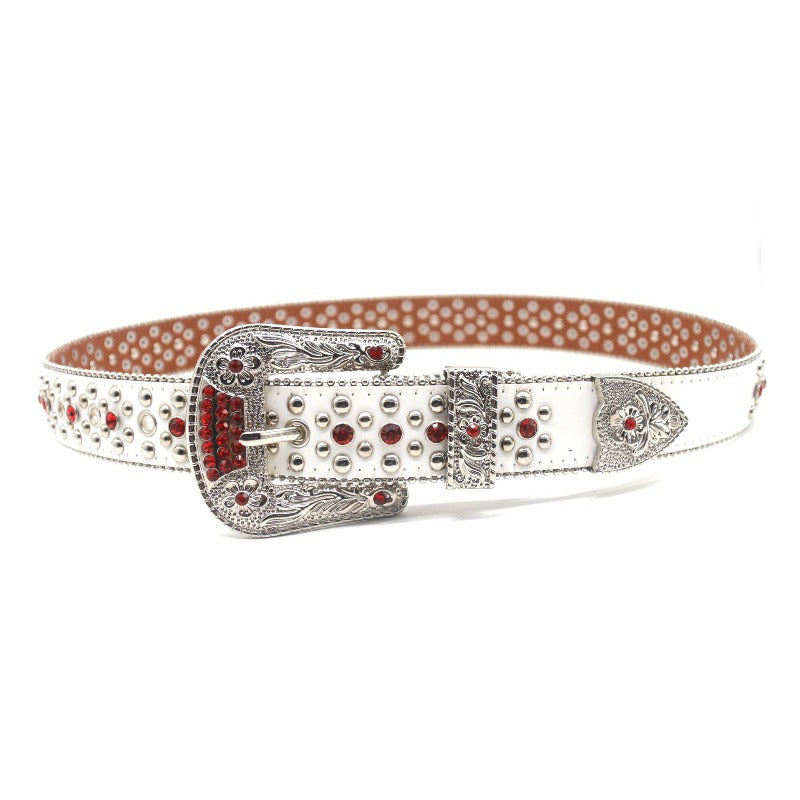 Hip-hop punk rhinestone belt punk style